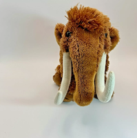 Peluches molles de mammouth marron personnalisées en peluche matériau en peluche super doux avec remplissage en coton PP pour accessoires