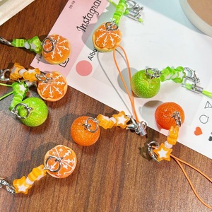 Hot Selling Cartoon Three Dimensional Fresh Fruit Mobile Phone Chain Bag Accessories Plastic <b>Keychain</b> Model X062 Shandong - Product Image 1