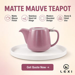 Théière <span class=keywords><strong>en</strong></span> porcelaine violette mate avec couvercle à charnière <span class=keywords><strong>en</strong></span> acier inoxydable, théière <span class=keywords><strong>en</strong></span> céramique moderne pour <span class=keywords><strong>la</strong></span> maison, <span class=keywords><strong>la</strong></span> cuisine, le bureau, l'hôtel, <span class=keywords><strong>la</strong></span> table, cadeau - Product Image 2