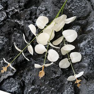 Fleurs artificielles CallaFloral Eucalyptus blanc laiteux, branche unique, décoration intérieure, bouquet de mariage, art floral - Product Image 3