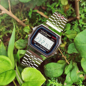 Reloj Digital Cuadrado Clásico de Alta Calidad A158W con Movimiento Japonés, Reloj Electrónico de Lujo para Uso Diario, Deportivo y de Moda A159W - Product Image 4