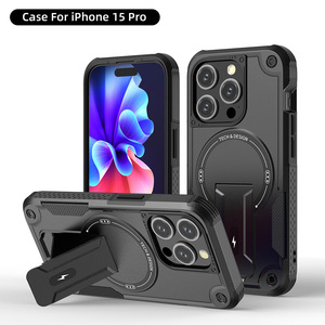 Per <span class=keywords><strong>Apple</strong></span> 16Promax Bundesliga di lusso staffa invisibile aspirazione magnetica IPhone15 Anti-Fall <span class=keywords><strong>14</strong></span> copertura protettiva All-Inclusive per - Product Image 6