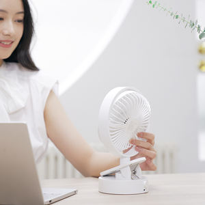 พัดลมระบายความร้อนแบบตั้งโต๊ะแบบตั้งโต๊ะสำหรับบ้านสำนักงานพัดลมระบายความร้อนแบบพกพาชาร์จไฟได้อายุการใช้งานแบตเตอรี่4000mAh - Product Image 6