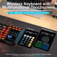 Clavier de jeu mécanique sans fil Aula L99 avec écran tactile intelligent, tri-mode, éclairage RGB, touches PBT, fixation Gasket, remplaçable à chaud