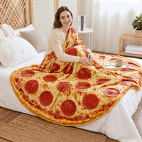 Couverture Polaire Personnalisée en Polyester Anti-Boulochage Écologique, Portable, Forme Ravioli, Douce et Moelleuse, Idéale pour l'Hiver et Halloween