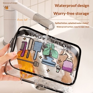 Kit de Primeros Auxilios Esencial <span class=keywords><strong>para</strong></span> Viajes, Bolsa de Maquillaje Transparente de PVC Impermeable, Organizador de Viaje, Bolsa de Aseo 20x15x6cm, Logotipo Personalizado - Product Image 4