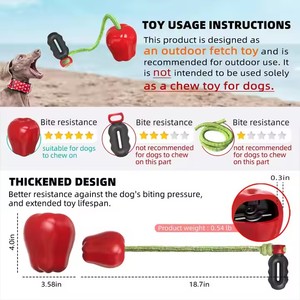 Nuovo cane eco-friendly masticare giocattoli interattivi per esterni cigolanti addestramento giocattoli da masticare per animali domestici lancio a mano palla di mele giocattoli per animali domestici forniture - Product Image 4