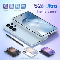 Teléfono Inteligente S26 Ultra Android 16 de Alta Configuración, NUEVO 2026, 22G+2TB, Pantalla de 7.3 Pulgadas, 5G Global, Memoria Flash Integrada, Lápiz Integrado, 108MP