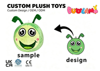 Peluche en tissu doux, adorable figurine de insecte vert souriant, mascotte personnalisée, vente en gros pour cadeau promotionnel, peluche en tissu doux