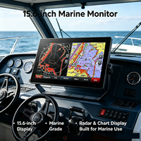 Moniteur tactile extérieur pour bateaux industriels, haute luminosité 1000-1500 Nits, lisible en plein soleil, polarisé, étanche IP67