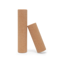 Rodillo de Espuma de Corcho Natural para Masaje de Tejido Profundo, Ejercicio de Yoga y Pilates para Recuperación Muscular