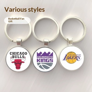 Porte-clés en alliage de zinc avec logo d'équipe <span class=keywords><strong>NBA</strong></span>, style moderne et minimaliste, breloque pour sac et clés de voiture, cadeau pour les fans de basket-ball - Product Image 3