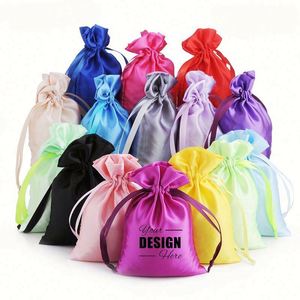 Sacs cadeaux personnalisés en satin avec cordon de serrage, mini-pochettes 5x7 pouces pour bijoux, friandises, mariages, cadeaux de fête (30 pièces) - Product Image 1