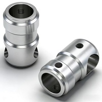 Conector en T de 12 mm para tren de aterrizaje CNC, de aluminio de alta resistencia, para trípode, cuadricóptero, hexacóptero, UAV agrícola