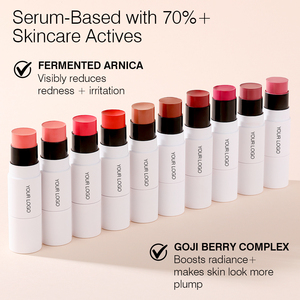 Colorete <span class=keywords><strong>en</strong></span> Barra <span class=keywords><strong>en</strong></span> <span class=keywords><strong>Crema</strong></span> con Brocha Rubor para Labios y Mejillas de Marca Privada - Product Image 2