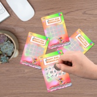 Conception gratuite Scratch Win Card Style amusant revêtement UV Motif gagnant personnalisé Règles du jeu Impression numérique