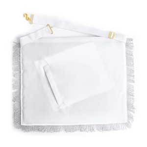 Tablier de maître de loge bleu 2026 - Broderie bouillon avec franges en rayonne, travail de qualité supérieure et style de loge haut de gamme, prix abordable - Product Image 2