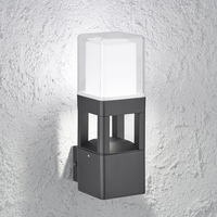 Lampe murale LED étanche en aluminium moulé sous pression avec diffuseur en polycarbonate carré décoratif pour jardin, intérieur, extérieur, montage mural