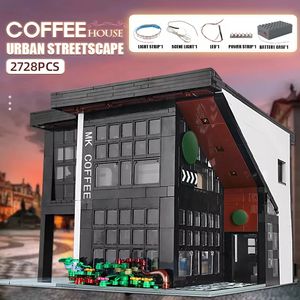 Mould king-bloques de construcción de casas de café, juego de bloques de construcción de casas de centro MOC de 16036 piezas con vástago de luz, 2728 - Product Image 2