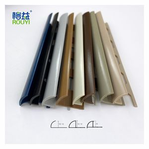 8mm 10mm 12mm Foshan Modern Style Customized PVC Tile Edge <strong>Trim</strong> Round <strong>Corner</strong> <strong>Plastic</strong> Strip <strong>Trim</strong> - Product Image 1