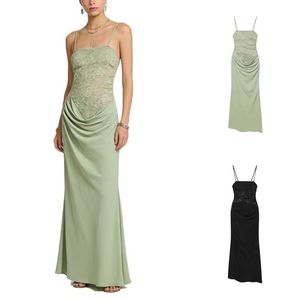 กระโปรงยาวทรงเข้ารูปสไตล์ยุโรปอเมริกันสำหรับผู้หญิง ตกแต่งด้วยลูกไม้เซ็กซี่ เหมาะสำหรับงานปาร์ตี้ ดีไซน์เปิดหลัง เอวสูง ช่วยเสริมลุคให้ดูเพรียวสวย - Product Image 1