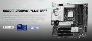 <span class=keywords><strong>Carte</strong></span> <span class=keywords><strong>mère</strong></span> B860M <span class=keywords><strong>GAMING</strong></span> <span class=keywords><strong>PLUS</strong></span> WIFI M-ATX 4x DDR5 256G ThunderBolt4 DP 5G LAN WIFI7 LGA1851 pour processeur Intel 285K PCIe5 SATA de bureau - Product Image 6