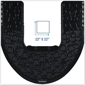 Tapis de toilette absorbant en caoutchouc Boardwalk Comfortable 2.0, 22 x 22, noir, imperméable et super absorbant pour usage domestique, 6 par carton - Product Image 3