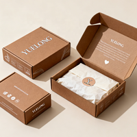 Boîte d'expédition en carton ondulé personnalisable de grande capacité avec logo en mousse imprimé à l'intérieur, emballage efficace pour bougies, cadeaux et artisanat