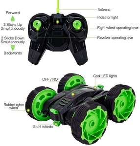 Coche todoterreno teledirigido 4WD, camión monstruo con Control remoto que gira 360 grados, Radio de coche de carreras de doble cara, acrobacias eléctrico - Product Image 5