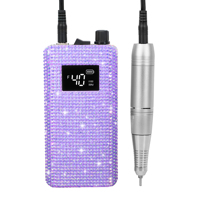 Perceuse à ongles à moteur brossé rechargeable au diamant 40000 tr/min équipement de salon de manucure machine à vernis à ongles en gel