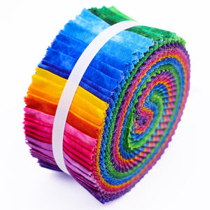 40 pièces de tissu de <span class=keywords><strong>patchwork</strong></span> en rouleaux de gelée arc-en-ciel, mélange de couleurs abstraites, prix de gros, qualité supérieure, tissu en rouleaux de gelée pour bricolage - Product Image 5