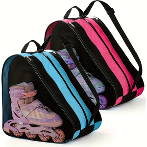 Sac de rangement portable pour patins à roulettes, sac de patinage sur glace grande capacité respirant pour enfants, organisateur de chaussures - Product Image 2