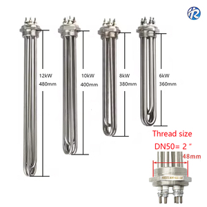 Thanh nhiệt nước ngâm 220V 380V 6kW 8kW 10kW, chất liệu thép không gỉ, vỏ Bakelite đen, có sẵn trong kho - Product Image 3