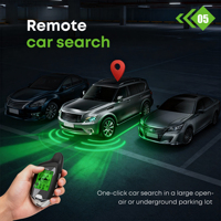 Sistema de Alarma para Auto con Control Remoto LCD Bidireccional y Pantalla OLED, con Recordatorio Sonoro y Vibratorio, Dispositivo de Seguridad para Vehículos