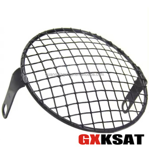 GXKSAT accesorios universales para motocicletas Red de Luz de cabeza para GN CG125 lámpara de rejilla de faro cubierta de parrilla Retro - Product Image 3