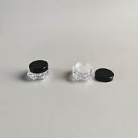 Pot vide de 1 gramme pour pigments, petit et rond, avec couvercle blanc