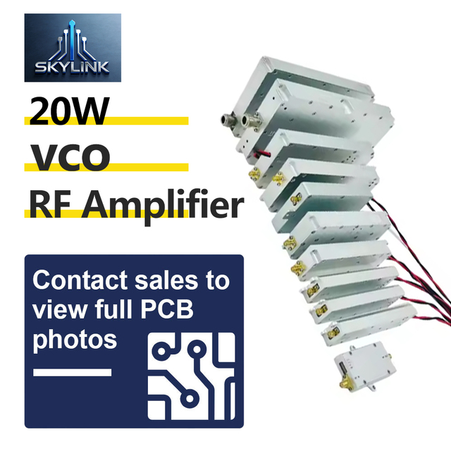 Custom Solid-state Wideband GaN Wave Power Amplifier Module 8G-12GHz 20W RF Power Amplifiers with Customizable Frequency Bands