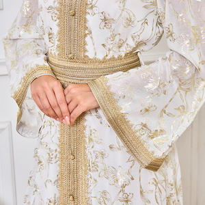 توريد مصنع Yibaoli قفطان مغربي وعباية للعيد بأعلى جودة، متوفر بـ 6 ألوان مع طباعة وختم ذهبي فاخر للشرق الأوسط ودبي - Product Image 6