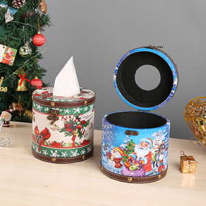 Boîte à mouchoirs de Noël Master Gu, design bonhomme de neige carré, boîte de rangement décorative pour salon - Product Image 4