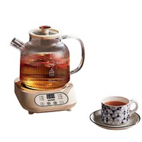 Marmite Électrique Multifonctionnelle en Verre 1-1,5L – Mini Infuseur à Thé pour Maison, Camping-Car, Voiture, Utilisation Extérieure – Idéale pour Mijoter, Faire Bouillir et Préparer des Décoctions Herbales