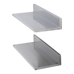 Stainless Steel <b>Wall</b> <b>Mounted</b> Floating <b>Shelf</b> 8.6 x 24 Inch With Backsplash 2 Pack Commercial Use - Product Image 3
