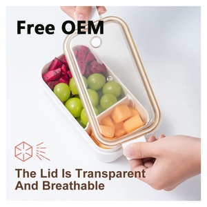 <b>Plastic</b> Family Sealing Picnic Box <b>Food</b> Grade Lunch Box with Divider <b>Food</b> Storage <b>Container</b> Box with Lock - Product Image 3