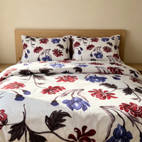 Parure de lit en microfibre à motifs floraux, surplus de stock en gros, linge de lit en vrac, faible MOQ, liquidation, surplus de stock pour marché à prix réduits