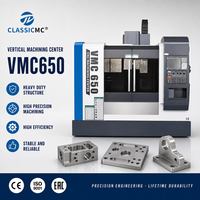 Centre d'usinage vertical CNC VMC650 à 3 axes, équipement de fraisage CNC robuste pour le travail des moules et des pièces métalliques