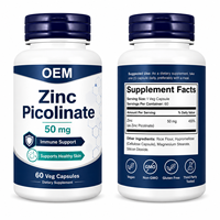 Capsules de Zinc Picolinate Marque Blanche OEM ODM Formule Personnalisée Fabrication sous Contrat Approvisionnement en Gros pour Marques de Compléments Alimentaires