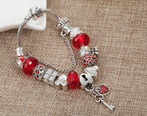 Bracelet diy pour enfants, breloques en forme de cœur, serrure de carte, breloques à bonbons, meilleur cadeau, pièces - Product Image 3