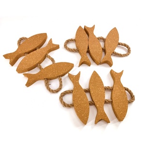 Tùy Chỉnh Hình Cá Cork Pot Chủ Coaster Gỗ Thân Thiện Với Môi Uống Đế Lót Ly Cork Pad - Product Image 4