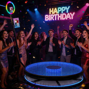 Deep Style <span class=keywords><strong>360</strong></span> °   Cabina Giratoria, Plataforma de Vidrio Templado, Velocidad y Ángulo de Luz Ajustables, Operación Remota - Product Image 2