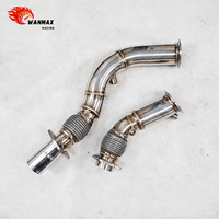 Tuyau d'échappement poli Wanmax Performance 304SS pour BMW F80 M3 F82 M4 F8X S55, tuyau d'échappement de haute qualité
