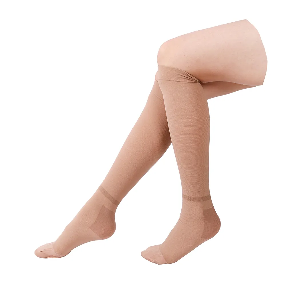 इटली मशीन 15-20 एमएमएचजी संपीड़न विरोधी Embolism मोजा घुटने उच्च गहरी शिरा घनास्त्रता मोजे महिलाओं पुरुषों का निरीक्षण पैर की अंगुली छेद